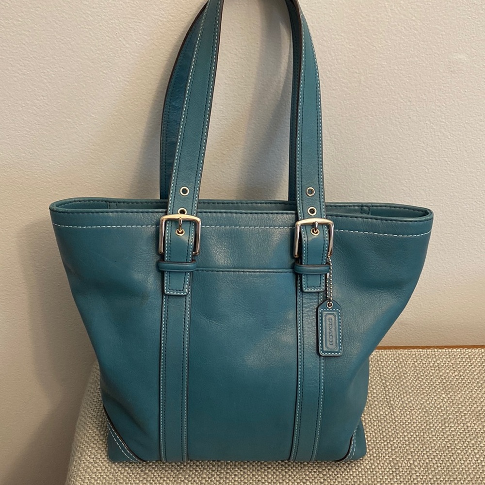 Teal Leather Coach Bag